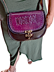 Kadın Hakiki Deri Omuz Çantası El İşçiliği Hanmade 15cm x 20cm