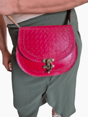 Kadın Hakiki Deri Omuz Çantası El İşçiliği Hanmade 15cm x 20cm