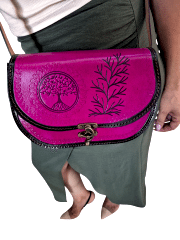 Kadın Hakiki Deri Omuz Çantası El İşçiliği Hanmade 18cm x 25cm