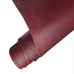 Vegetal Crazy Deri Kırmızı 1mm ile 2mm Arası Kalınlıklar