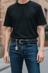 Hakiki Deri Kemer 4.5cm El İşçiliği Handmade