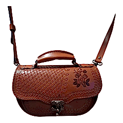 Kadın Hakiki Deri  El Omuz Çantası El İşçiliği Hanmade