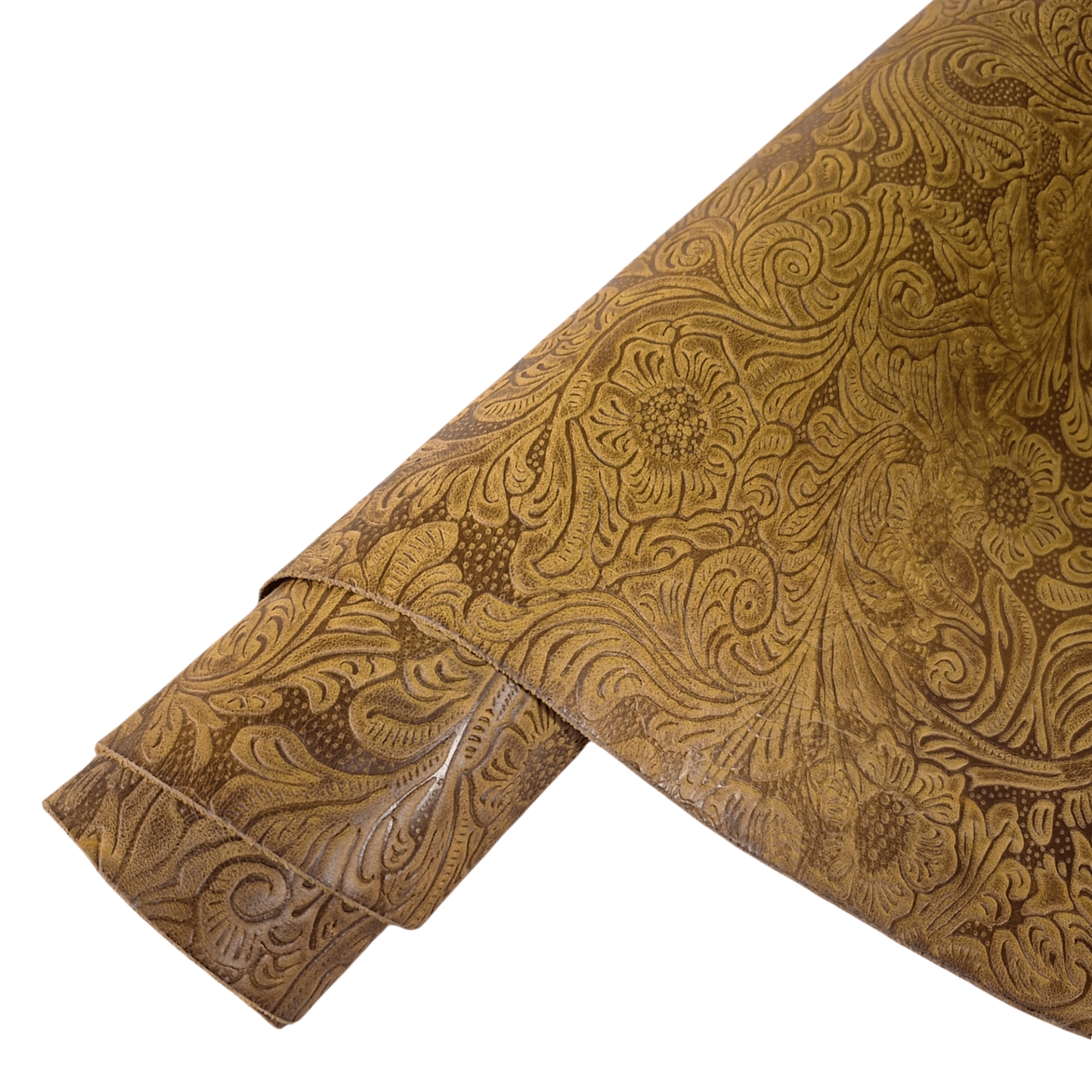 Vegetal Deri Çiçek Baskı Catsarı