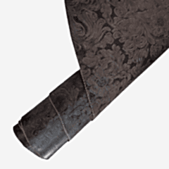 Vegetal Deri Çiçek Baskı Kestana