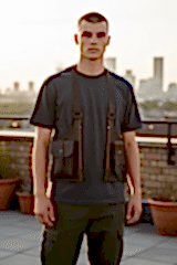 Erkek Hakiki Crazy Deri Ayarlanabilir Askılı Omuz Kılıfı El Yapımı